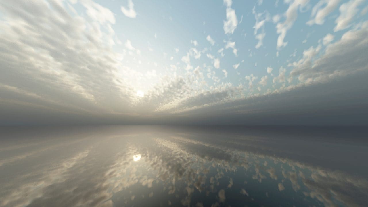 Skyscape with clouds over the sea