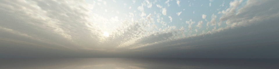 Skyscape with clouds over the sea