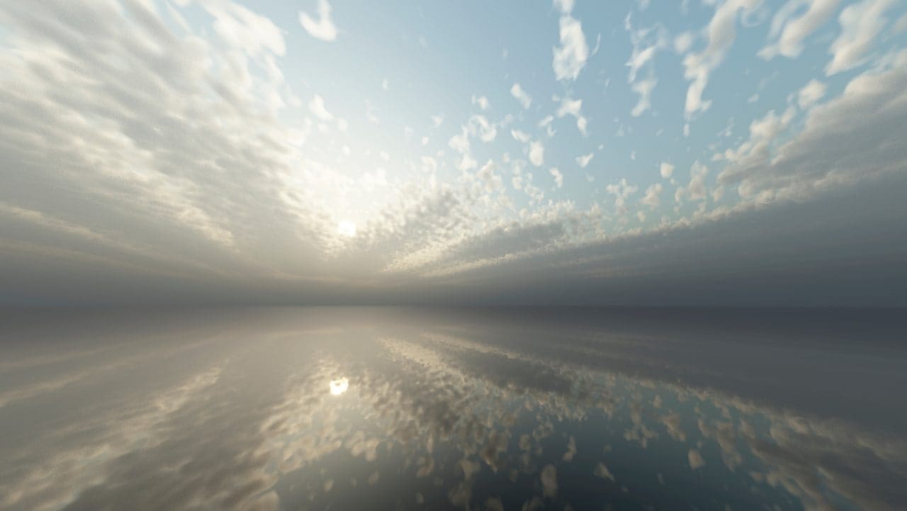 Skyscape with clouds over the sea
