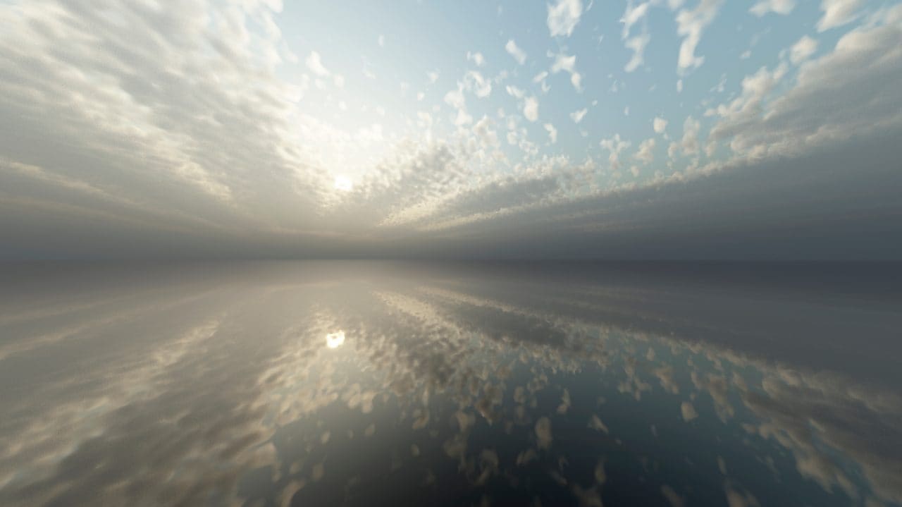 Skyscape with clouds over the sea