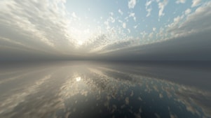 Skyscape with clouds over the sea