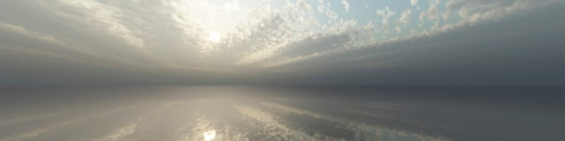 Skyscape with clouds over the sea
