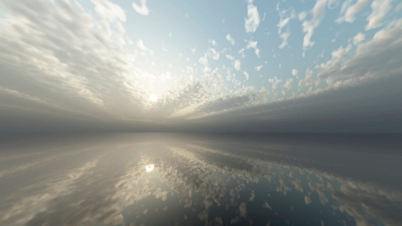 Skyscape with clouds over the sea
