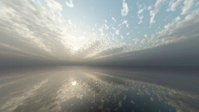 Skyscape with clouds over the sea