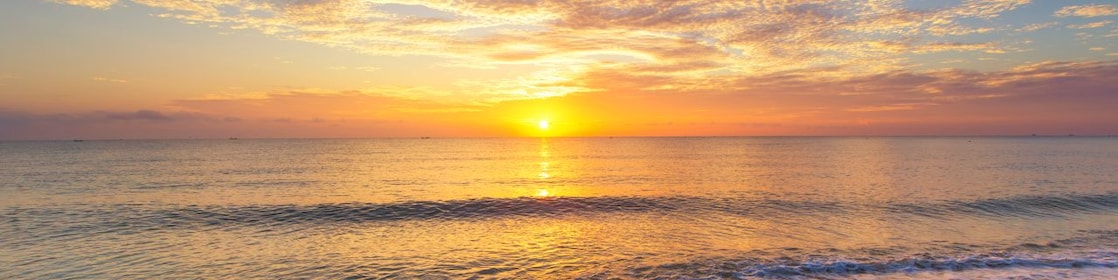 sunset on a beach
